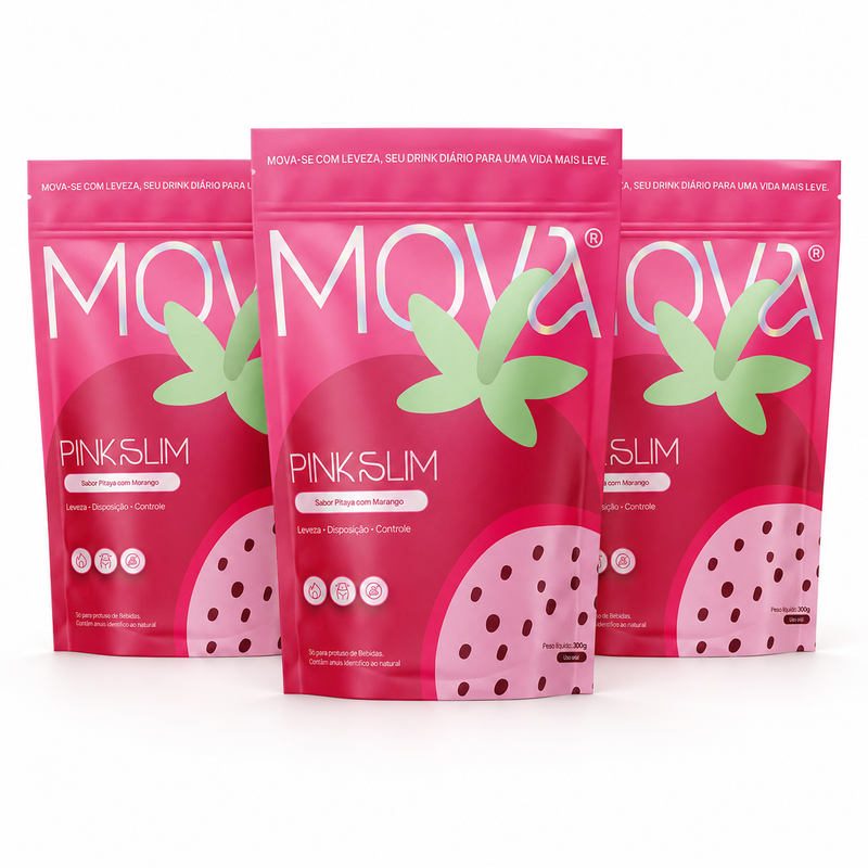 Pink Slim Pitaya  c/ morango- 3 Und + Brinde Mixer