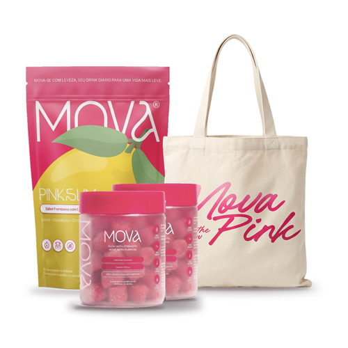 2x Creatina + Pink  Slim  Framboesa C/ limão- Mova