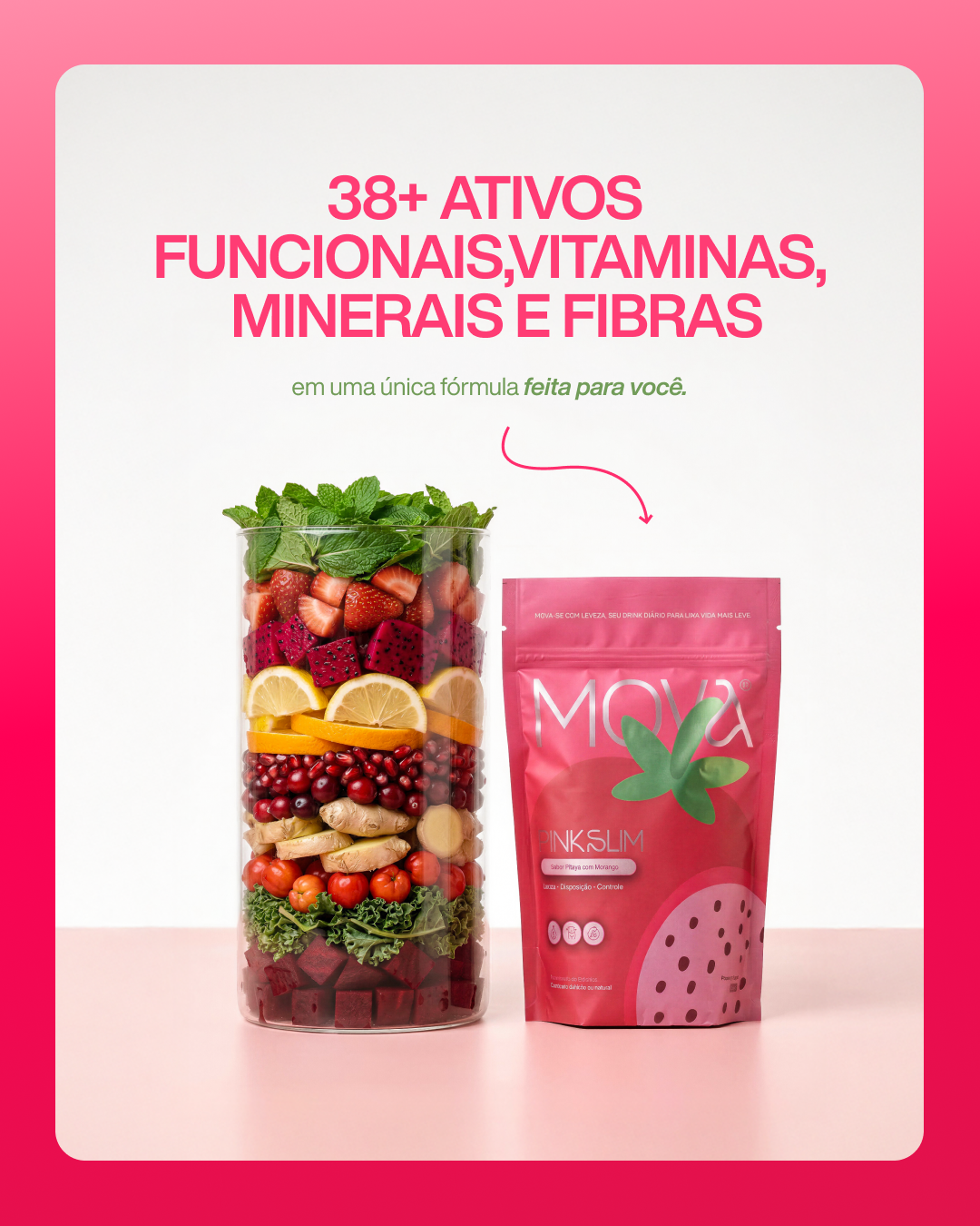 2 Creatina + 1 Pink  Slim + Brinde Ecobag