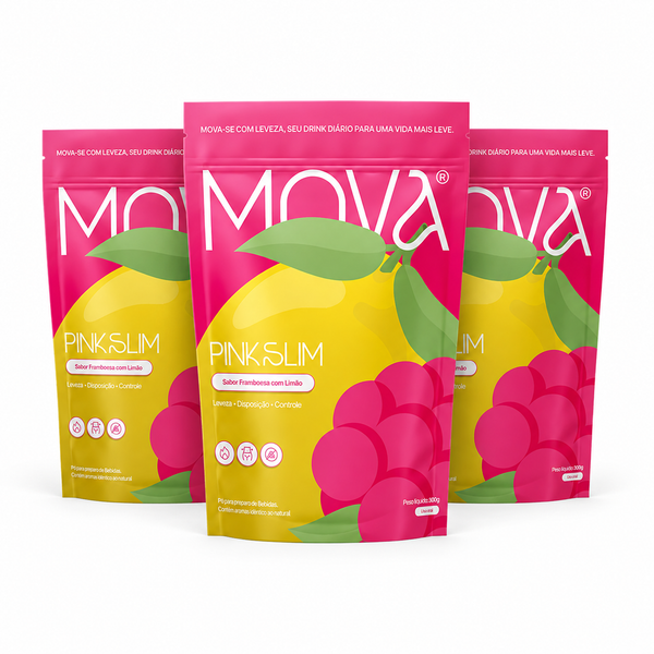 Pink Slim  Sabor Framboesa C/ Limão 3und + Brinde MIXER