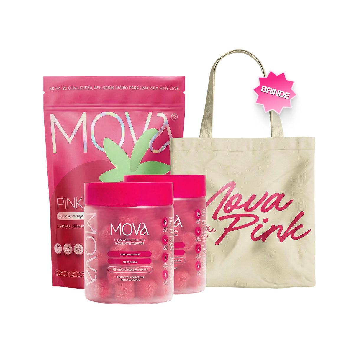 2 Creatina + 1 Pink  Slim + Brinde Ecobag