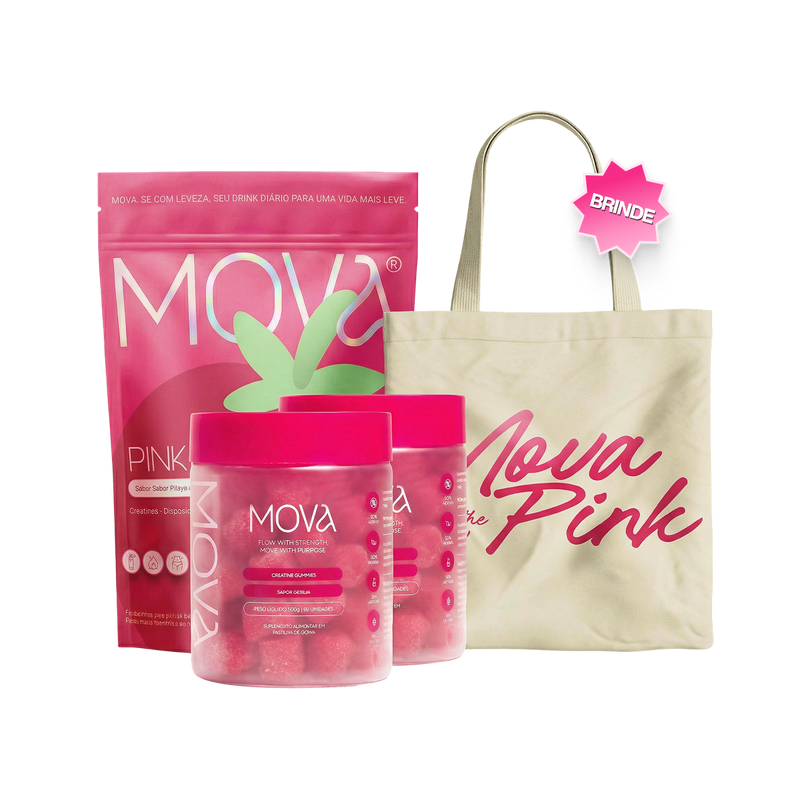 2 Creatina + 1 Pink  Slim + Brinde Ecobag